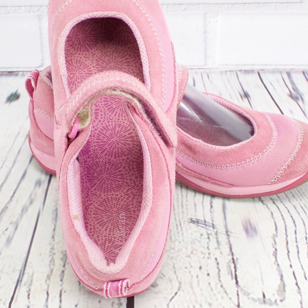 SALE! LL Bean Pink Suede Mary Jane Shoes Size 5 - Picture 6 of 8